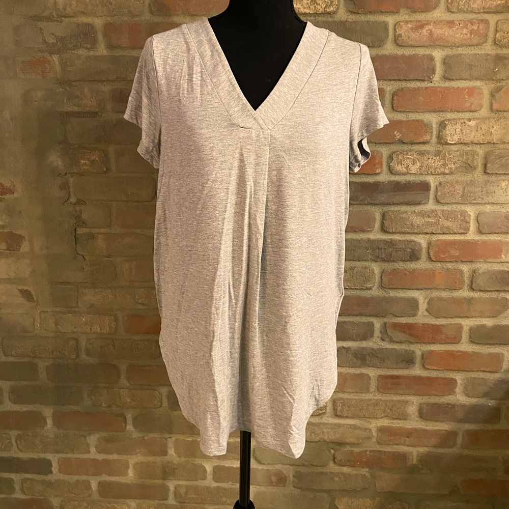 Gray Casual Luxe Top
